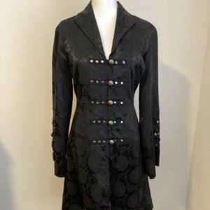 Hearts & Roses Black Lace-Up Bell Sleeves Jacket, size 12
